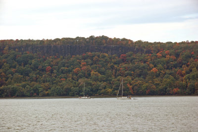 Fall Foliage - New Jersey Palisades from Riverdale, NY Train Station