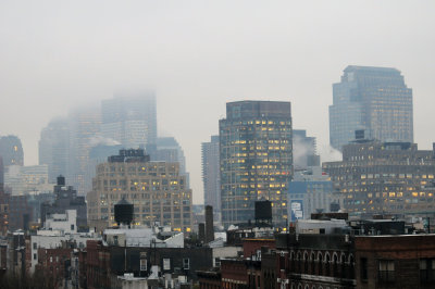 Lower Manhattan in Fog & Rain