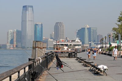 Battery Park Shore with Jersey City Skyline