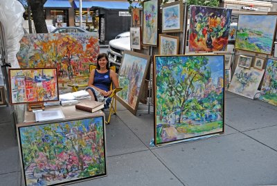 Artist Sonia Grineva at the Washington Square Art Show