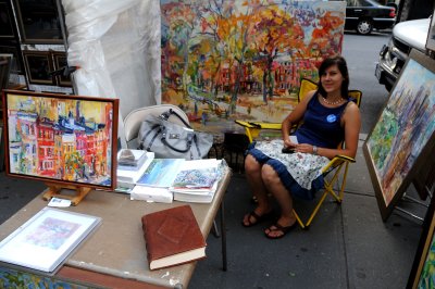 Artist Sonia Grineva at the Washington Square Art Show