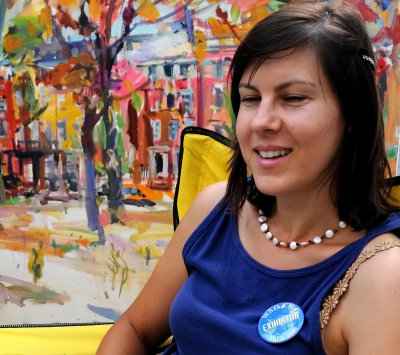 Artist Sonia Grineva at the Washington Square Art Show