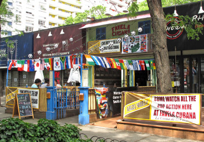 World Cup Football Mania at the Local Cuban/Brazillian Bar & Restaurant