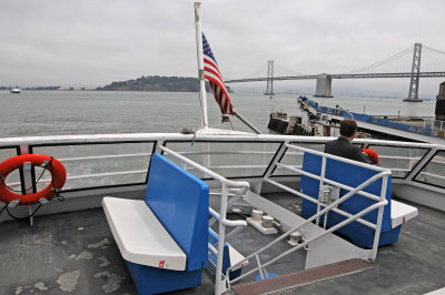 Boarding the Ferry - Bay Bridge View