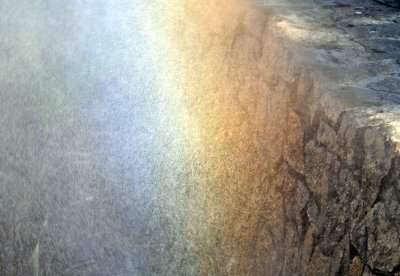 Rainbow by Stone Wall below Coit Tower