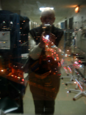 Downtown Manhattan & Window Reflection Self Portrait at St .Vincent's Intensive Cardiology Ward