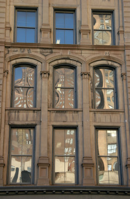 Neo Renaisance Brownstone Windows with Reflections