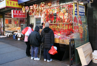 Shopping for Chinese New Year Decorations near Grand Street