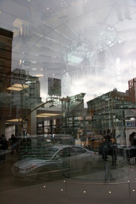 Apple Store with Window Reflections