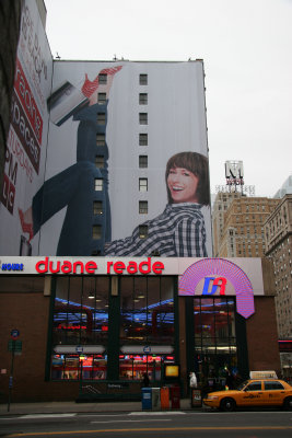Billboard & Duane Read Drugstore - Northwest Corner