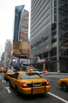 New York Time and Westin Hotel Buildings - Uptown View