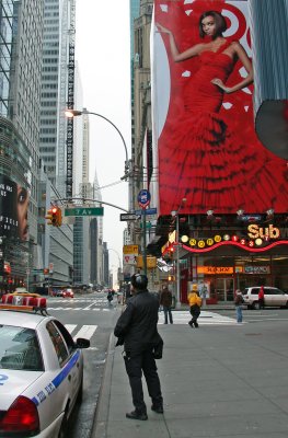 NYPD & 'Carmen' Billboard' - View of 42nd Street