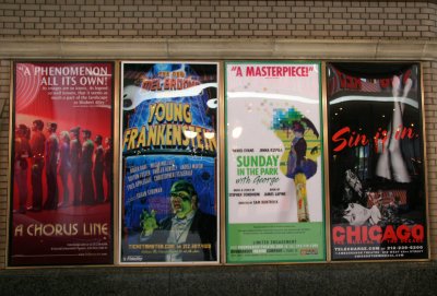Broadway Show Posters in Schubert Alley
