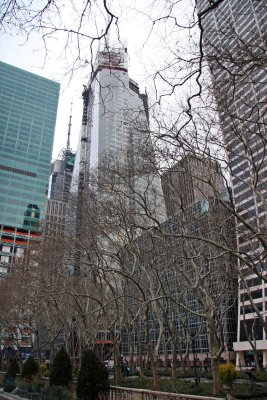 Bank of America Tower & Street View from Bryant Park