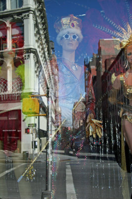 NY Costume Shop Window with Reflections