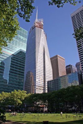 New Bank of America Building at 42nd Street & 6th Avenue from Bryant Park