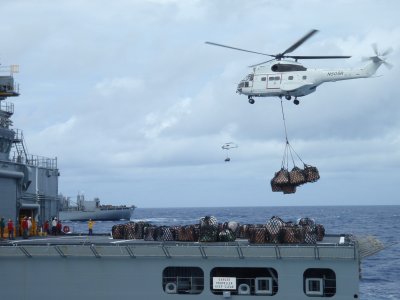 Our sister Det moving on board the USNS Amelia Earhart