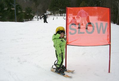 Evelyn's first time skiing! Berkshire East, MA