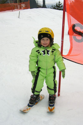 Evelyn's first time skiing! Berkshire East, MA