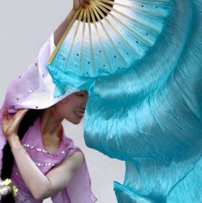 Chinese fan dancer