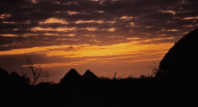 Village at dusk