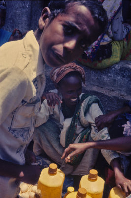 Camel milk woman, Somalia