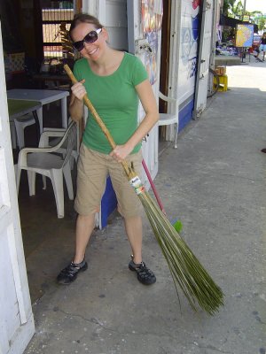 Crystal cleaning up the streets in Livingston