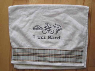 I Tri Hard Towel