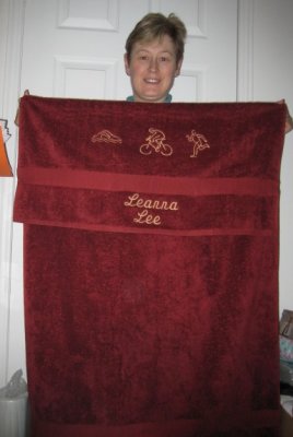 A Tri towel for Leanna