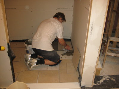 9/10/10 - tiles on the kitchen floor