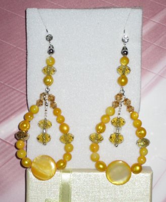 4. One of a kind yellow earrings!