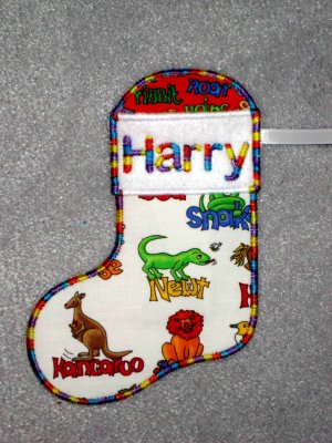 Tiny embroidered Stocking for Harry