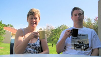 Breakfast on the patio every day, lovely