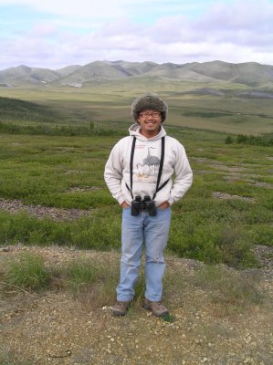 Khanh at the Arctic Circle (Yukon)