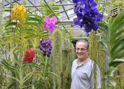 Paul Passines greenhouse full of vandas