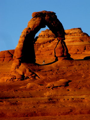 Runner under Delicate Arch, Arches N.P.