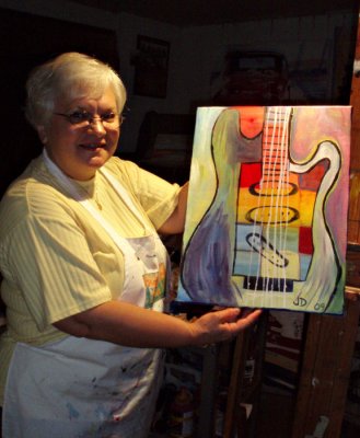 Janice and her painting