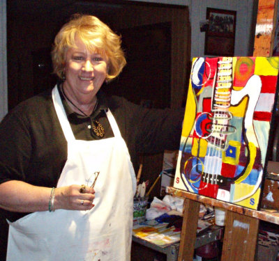 Sheila and her painting