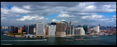 New-York, Manhattan, inflight