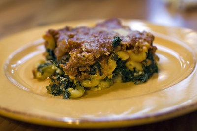 Pastichio with Spinach