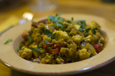 Baked Spanish Rice with Vegetables