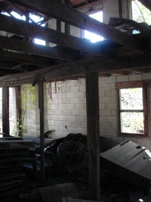 Inside the old shed