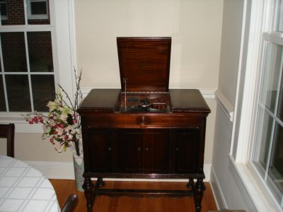 Victrola in the dining room