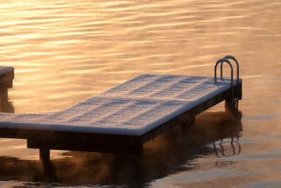 snowy dock