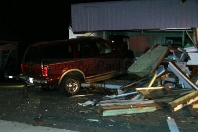 MVA Holden, MA Orbit Pizza Main St Car into Building