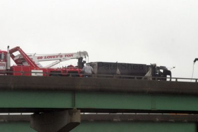 Dump Truck Rollover Worcester I190 on ramp from West Boylston Street