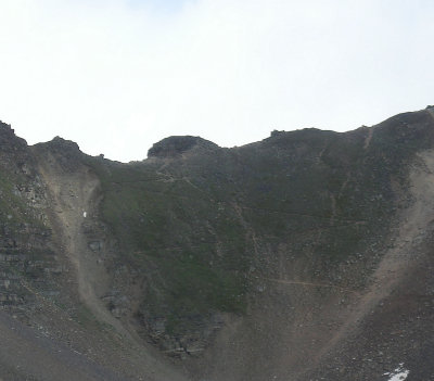 The Zig Zag climb to Sentinel Pass