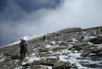 Approaching the summit