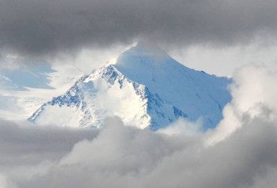 Mount McKinley through clouds