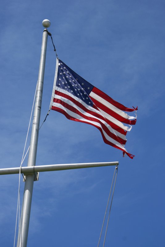 FLAG FLYING PROUDLY